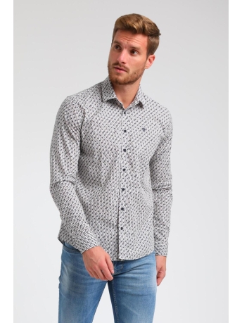 Gabbiano Overhemd OVERHEMD MET GEOMETRISCHE ALLOVER PRINT 333735 STONE GREY