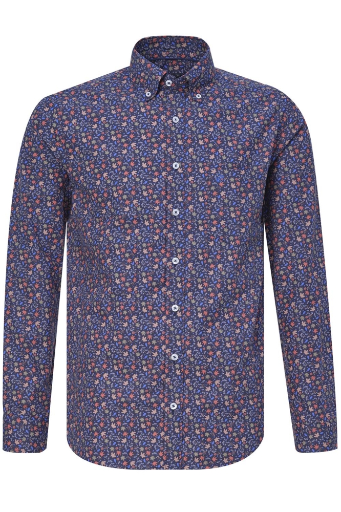 CLASSIC CASUAL OVERHEMD 084661 6506 ORANJE DESSIN