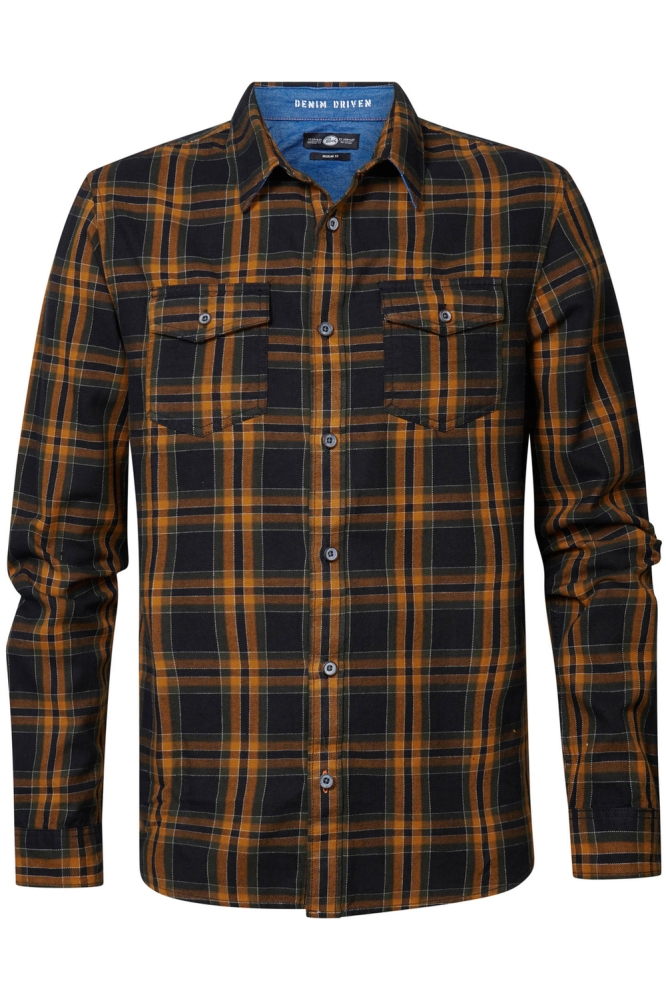 MEN SHIRT LONG SLEEVE CHECK M 3030 SIL400 2118