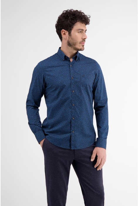 poplin overhemd met aop 2391126 lerros overhemd 485