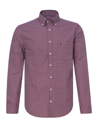 Campbell Overhemd CASUAL OVERHEMD LM 084668 003 6906 BORDEAUX DESSIN