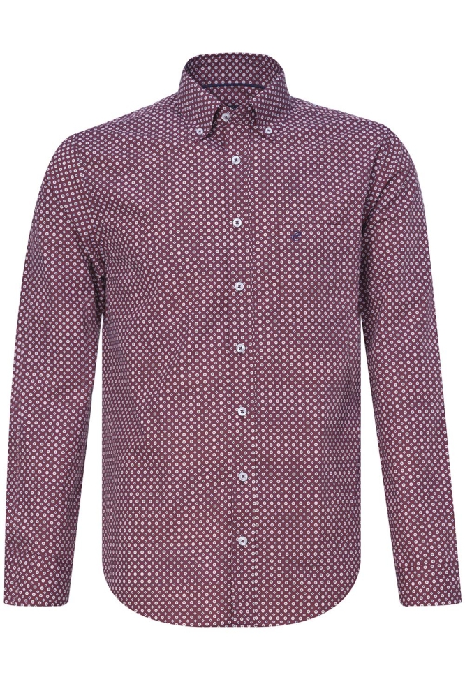 CASUAL OVERHEMD LM 084668 033 6906 BORDEAUX DESSIN