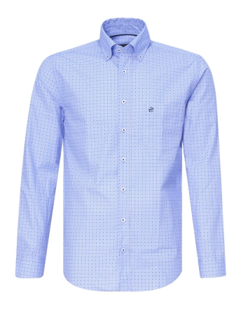Campbell Overhemd CASUAL OVERHEMD LM 084668 002 3006 BLAUW DESSIN