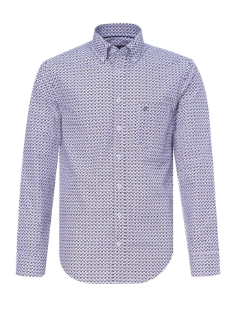 Campbell Overhemd CASUAL OVERHEMD 084664 002 6506 ORANJE DESSIN