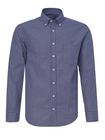 Campbell Overhemd CASUAL OVERHEMD LM 084668 001 3806 NAVY DESSIN