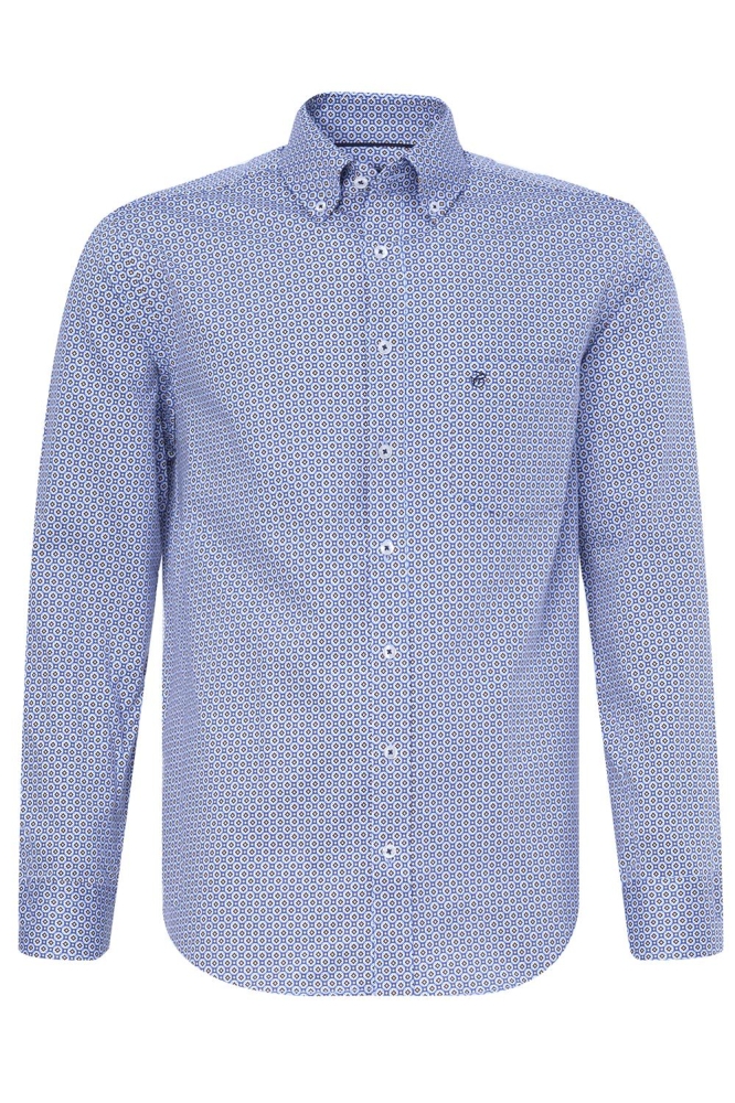 CASUAL OVERHEMD LM 084667 001 3006 BLAUW DESSIN
