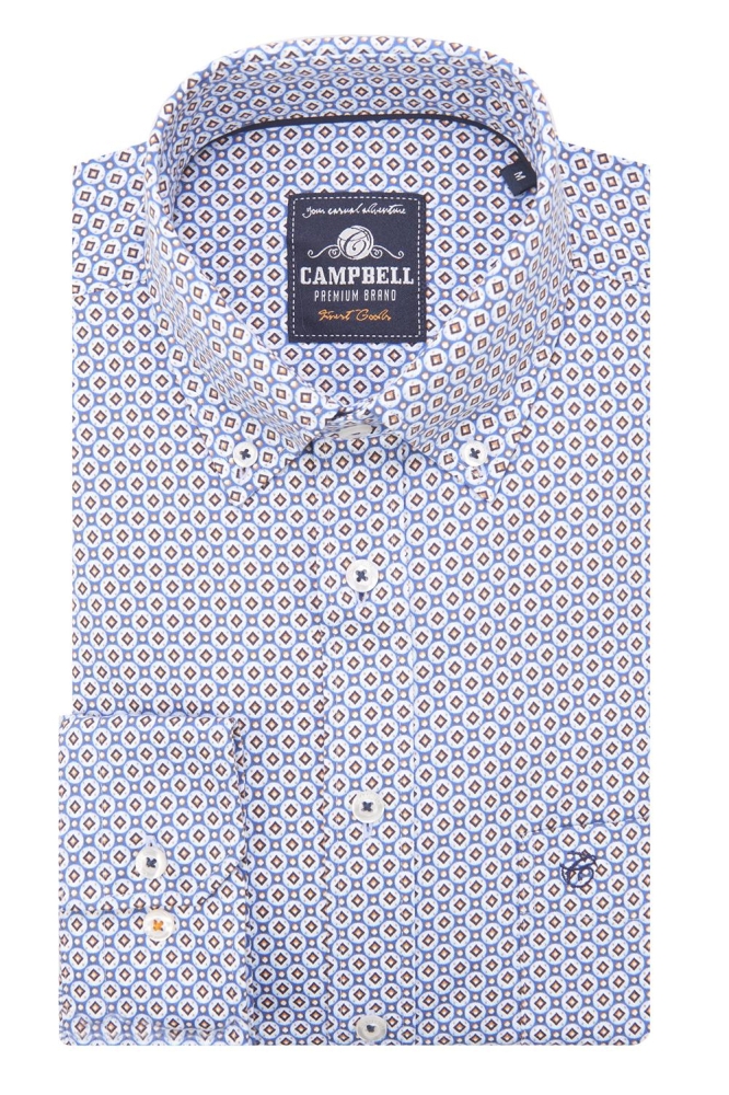 CASUAL OVERHEMD LM 084667 001 3006 BLAUW DESSIN