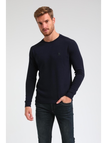Gabbiano T-shirt ELEGANTE JAQUARD LONGSLEEVE 153716 301 navy