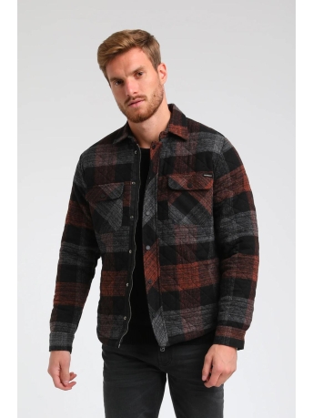 Gabbiano Overhemd PADDED FLANEL OVERSHIRT 533759 201 black