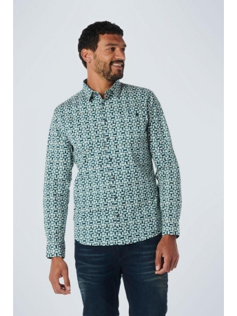 NO-EXCESS Overhemd SHIRT STRETCH ALLOVER PRINTED 21430913 131 OCEAN