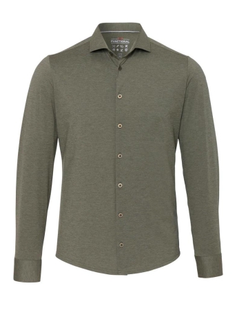Pure H. Tico Overhemd SHIRT LONGSLEEVE 3386 21150 436 FORESTGREEN PLAIN