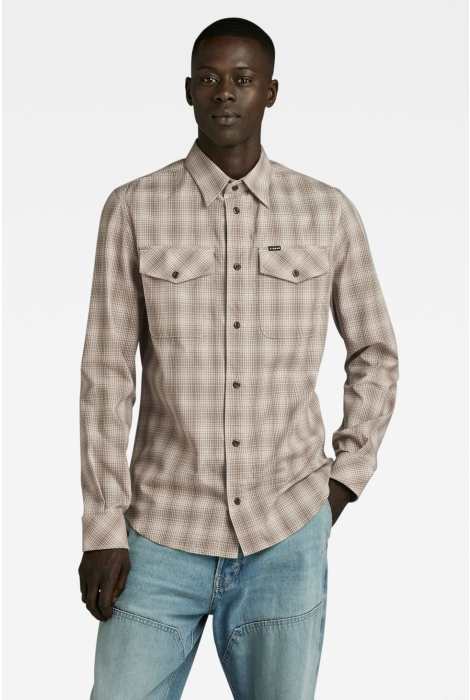 marine slim shirt ls d24963 d531 g star raw overhemd shamrock liam check