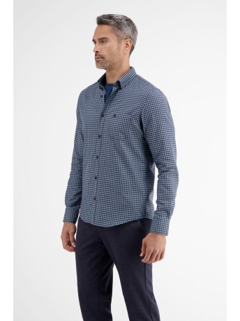 Lerros Overhemd GERUIT OVERHEMD MET DOBBY STRUCTUUR 23N1442 485 CLASSIC NAVY
