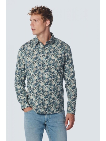 NO-EXCESS Overhemd STRETCH ALLOVER PRINTED SHIRT 22431112 123 STEEL