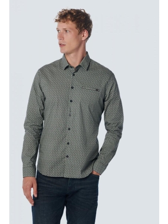 NO-EXCESS Overhemd STRETCH ALLOVER PRINTED SHIRT 22451104 125 LIGHT SEAGREEN