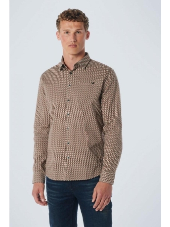 NO-EXCESS Overhemd SHIRT STRETCH ALLOVER PRINTED 21430716 052 Dark Green