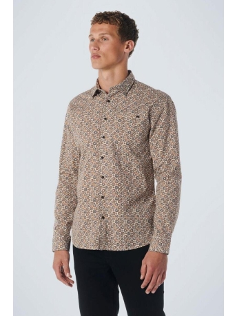 NO-EXCESS Overhemd SHIRT STRETCH ALLOVER PRINTED 21430910 048 Caramel