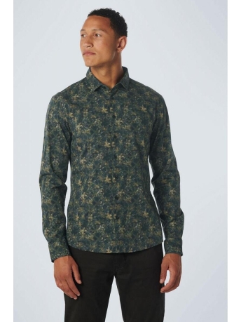 NO-EXCESS Overhemd SHIRT STRETCH ALLOVER PRINTED 21450946 131 Ocean
