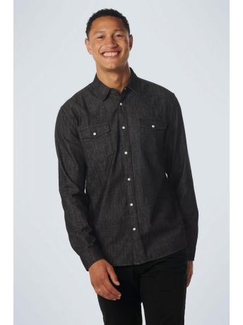 NO-EXCESS Overhemd SHIRT DENIM TWILL 21480832 020 Black