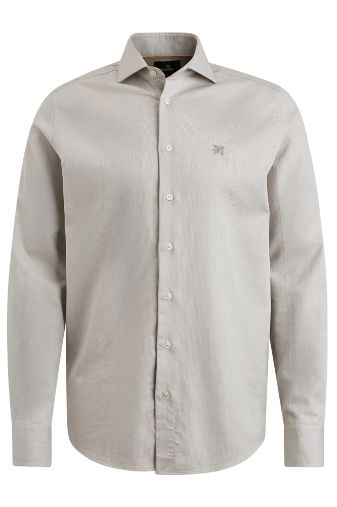 Vanguard beige heren overhemd | Vooraanzicht