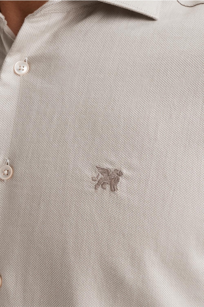 Vanguard beige heren overhemd | Close up
