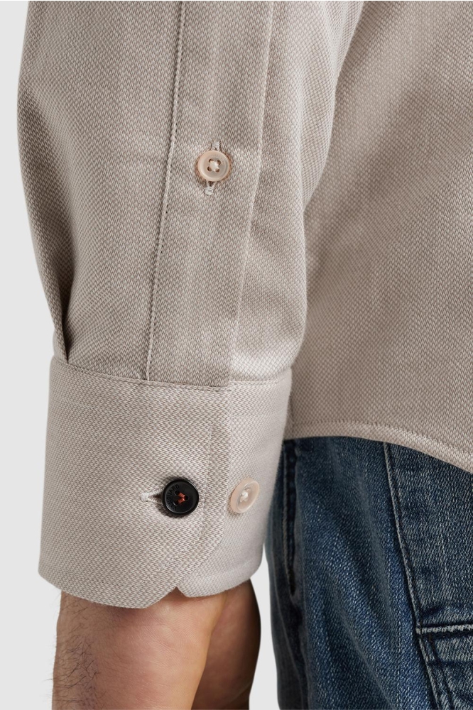 Vanguard beige heren overhemd | Close up