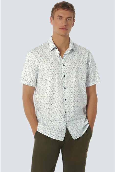 NO-EXCESS shirt short sleeve stretch allover