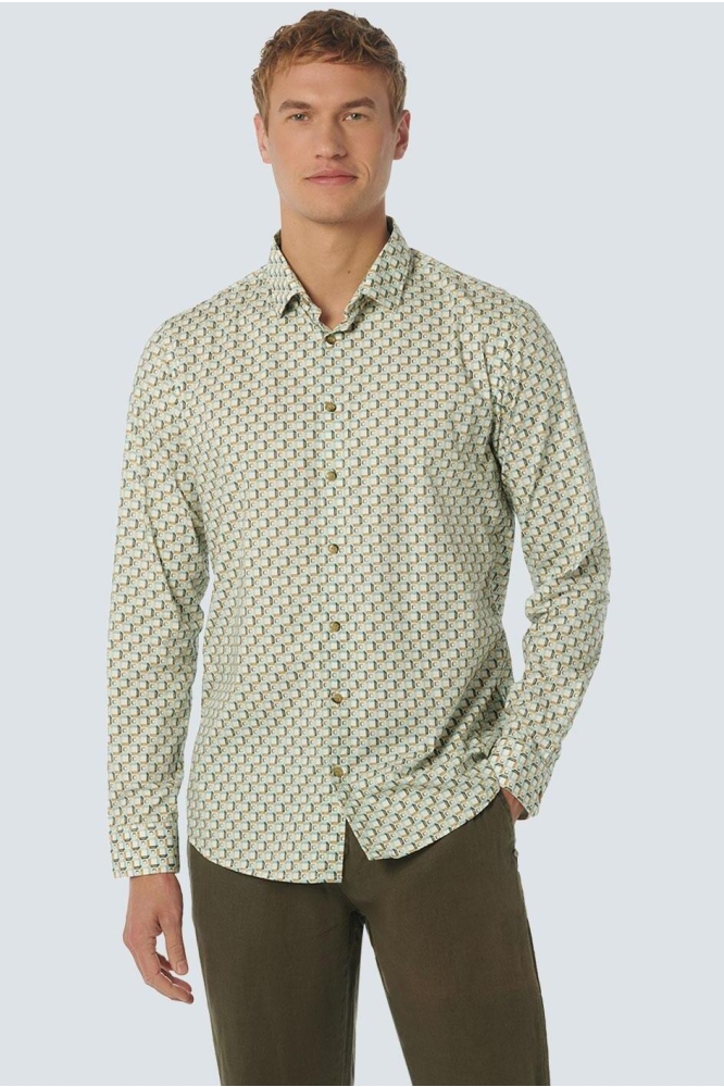 SHIRT STRETCH ALLOVER PRINTED 23450209 058 MINT