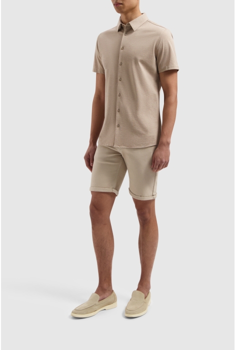 Pure Path pique shortsleeve button up