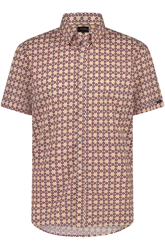 WOVEN SHIRT GRAPHIC TW42205 229 CORAL SANDS