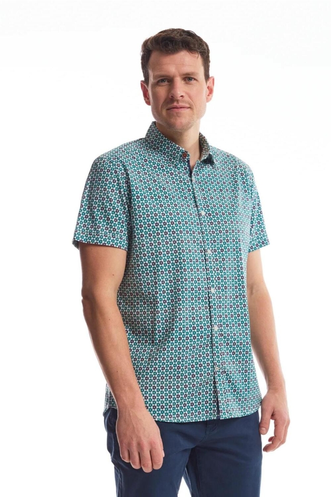 WOVEN SHIRT GRAPHIC TW42205 552 SPRUCED UP
