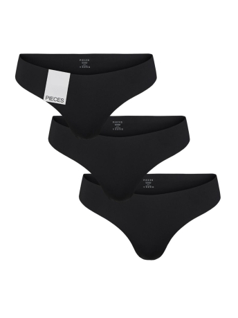 Pieces Ondergoed PCNAMEE THONG 3-PACK NOOS 17141726 Black 3 PACK