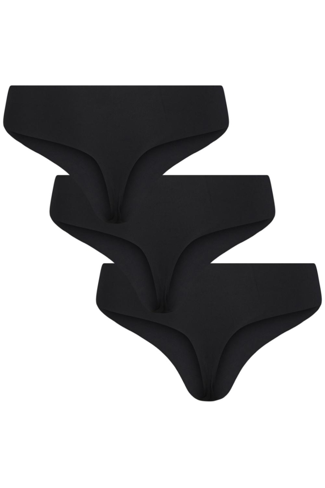 PCNAMEE THONG 3-PACK NOOS 17141726 Black 3 PACK