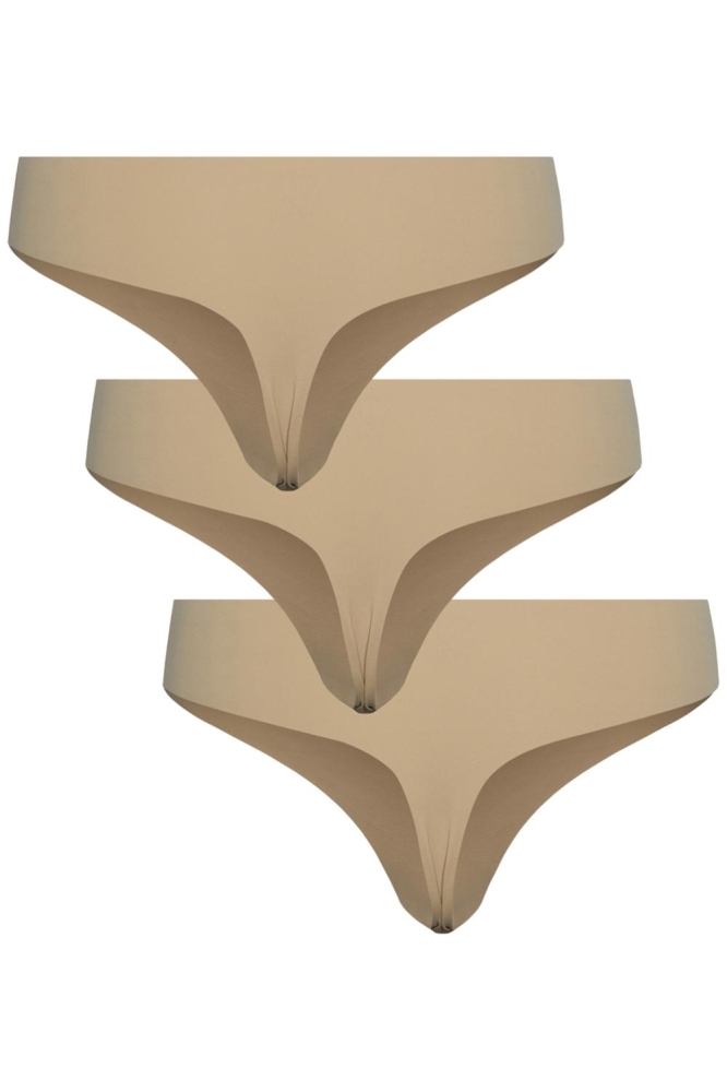 PCNAMEE THONG 3-PACK NOOS 17141726 Nude 3 PACK