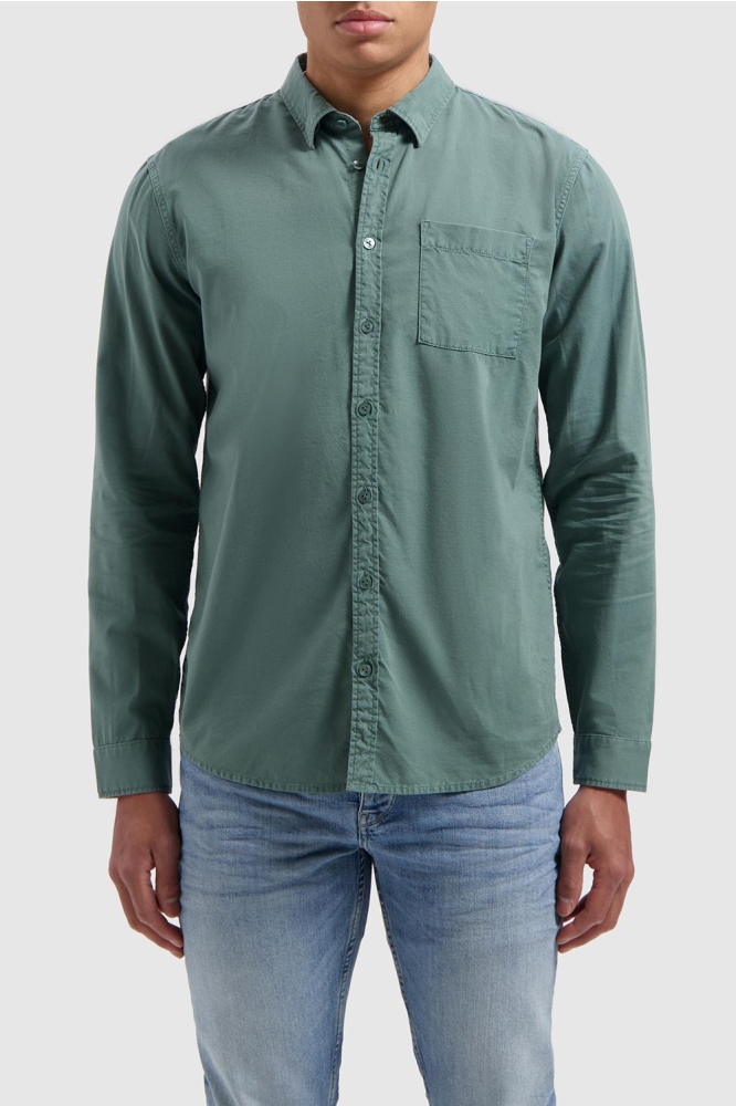 BUTTON UP SHIRT WITH GARMENT DYE 24010209 76 FADED GREEN