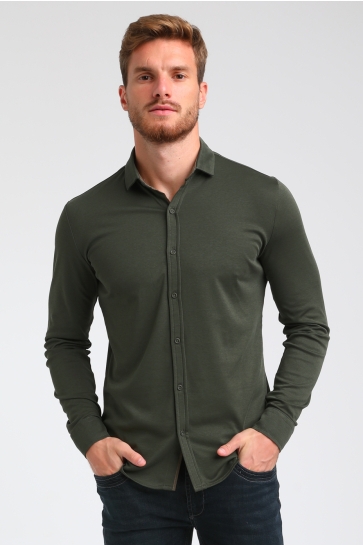 Gabbiano Overhemd PREMIUM OVERHEMD 333510 518 dark army