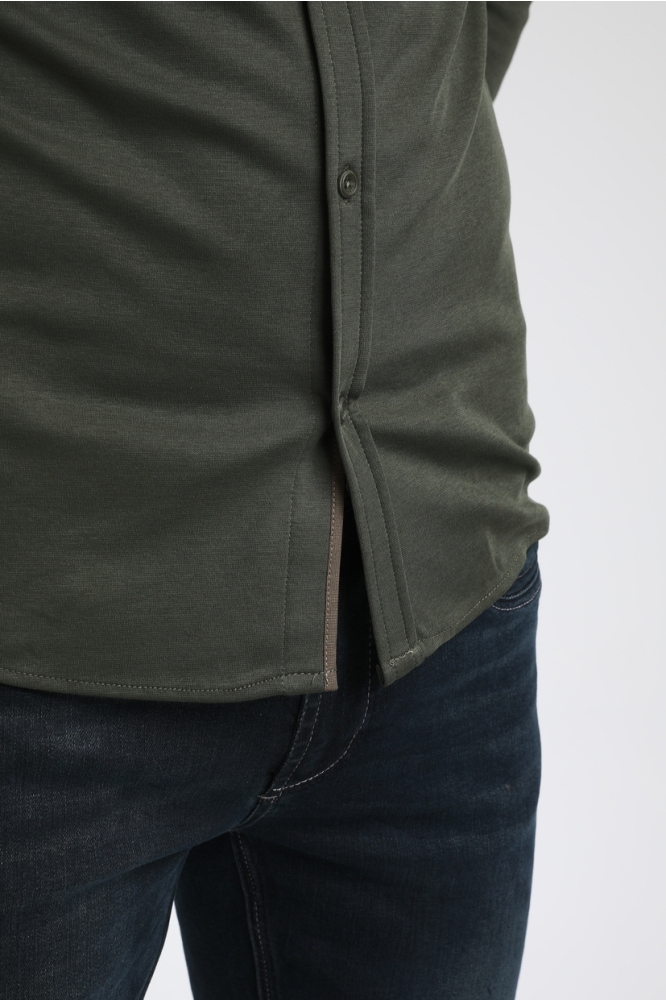Gabbiano groene heren overhemd | Close up