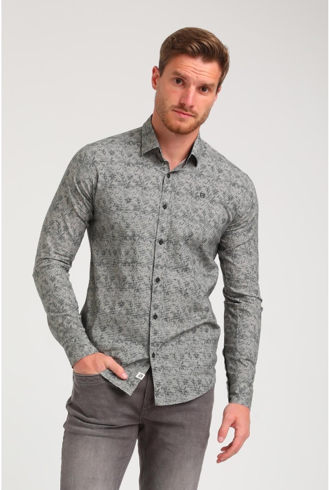 overhemd met grafische print 334753 gabbiano overhemd 4445 taupe