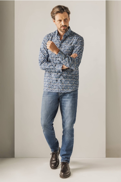 State of Art blauwe heren overhemd | Model