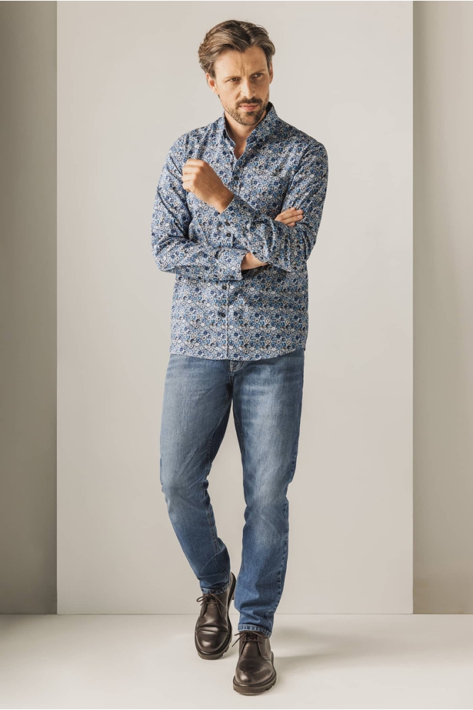 State of Art blauwe heren overhemd | Model