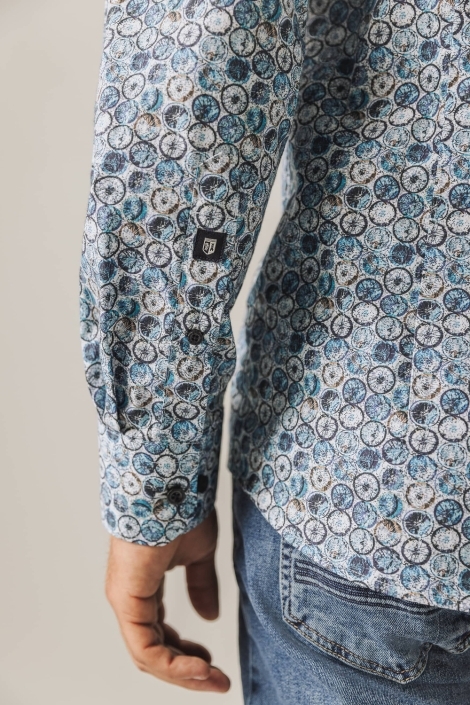 State of Art blauwe heren overhemd | Close up