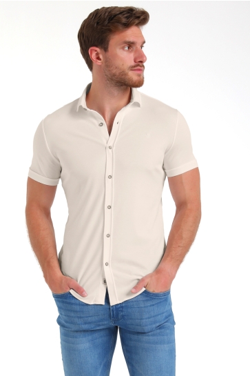 Gabbiano Overhemd JERSEY KORTE MOUWEN OVERHEMD 335934 SAND