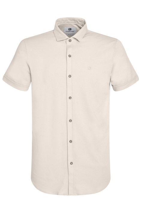 Gabbiano beige heren overhemd | Vooraanzicht