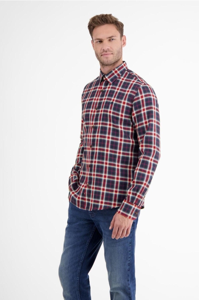 GERUIT OVERHEMD IN GESTRUCTUREERDE KWALITEIT 24D1086 338 URBAN RED