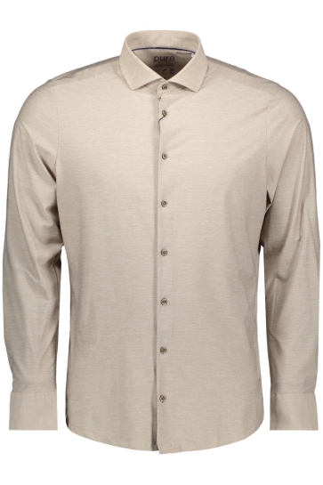 Pure H. Tico Overhemd FUNCTIONAL SHIRT LONGSLEEVE 4067 21120 210 BEIGE PLAIN