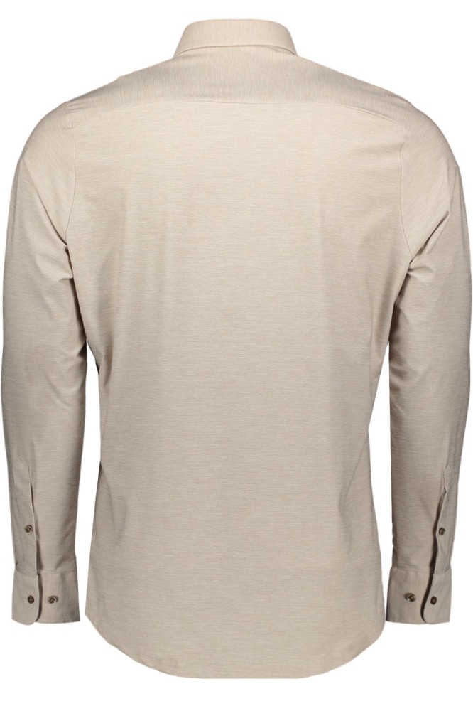 Pure H. Tico beige heren overhemd | Achteraanzicht