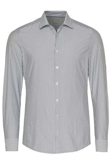 Pure H. Tico Overhemd FUNCTIONAL SHIRT LONGSLEEVE E11302 21122 463 Green Striped