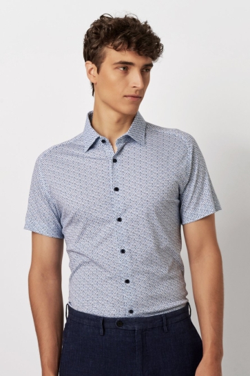 Desoto Overhemd CASUAL KENT 1 2 81032 3 155 IMPRINTED CROSSES