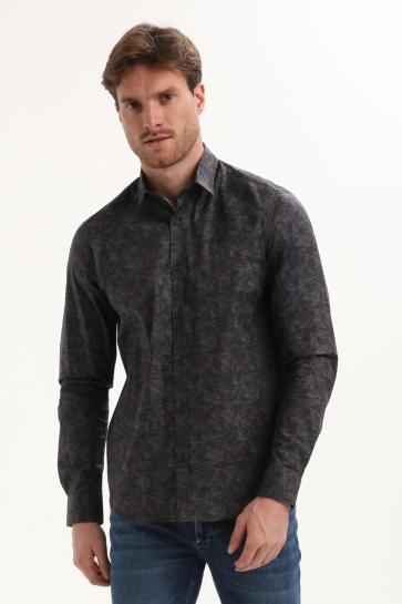 Gabbiano Overhemd OVERHEMD MET ALLOVER PRINT 335739 301 navy