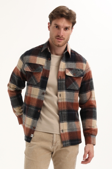 Gabbiano blauwe heren overhemd | Model vooraanzicht